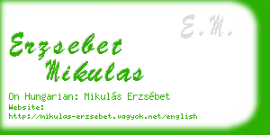 erzsebet mikulas business card